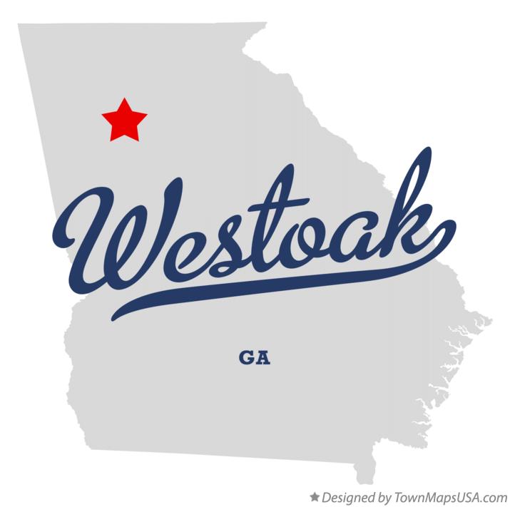 Map of Westoak Georgia GA
