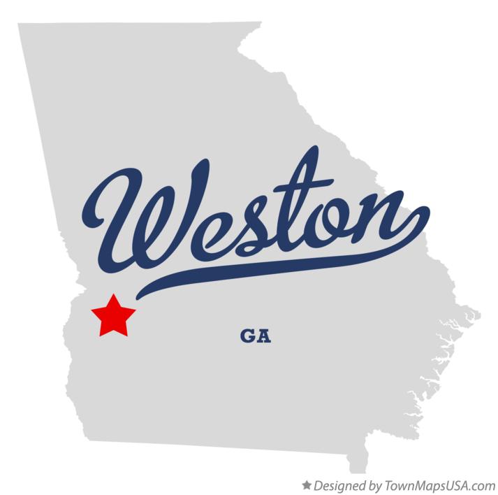 Map of Weston Georgia GA