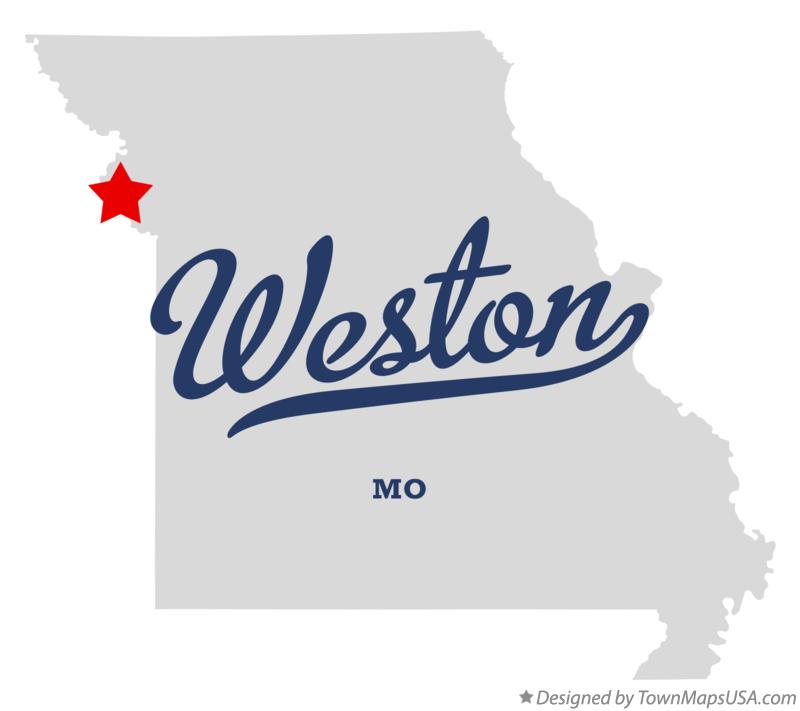 Map of Weston Missouri MO