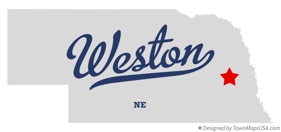 Map of Weston Nebraska NE