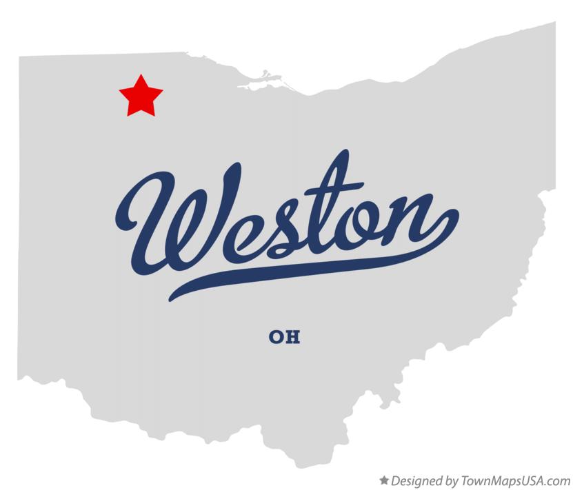 Map of Weston Ohio OH