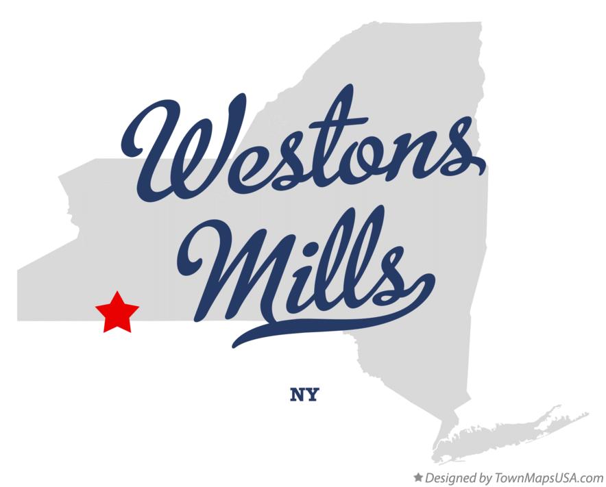 Map of Westons Mills New York NY