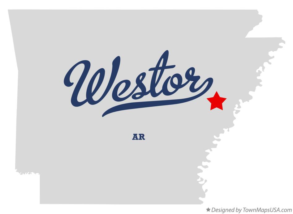Map of Westor Arkansas AR