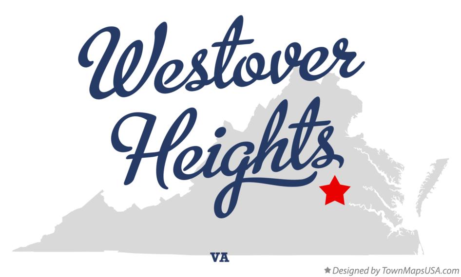 Map of Westover Heights Virginia VA