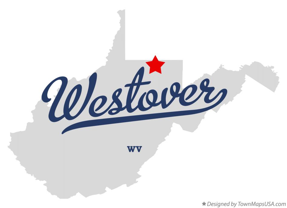 Map of Westover West Virginia WV