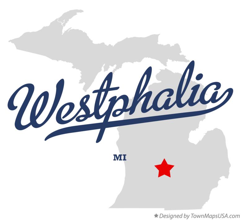 Map of Westphalia Michigan MI