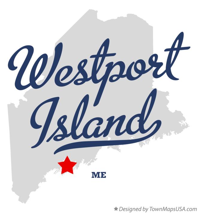 Map of Westport Island Maine ME