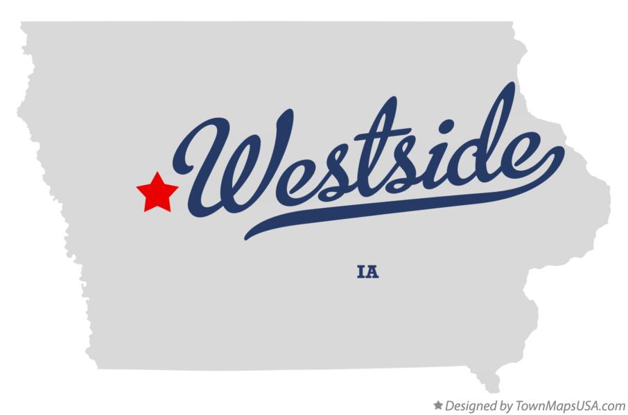 Map of Westside Iowa IA