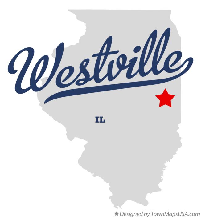 Map of Westville Illinois IL