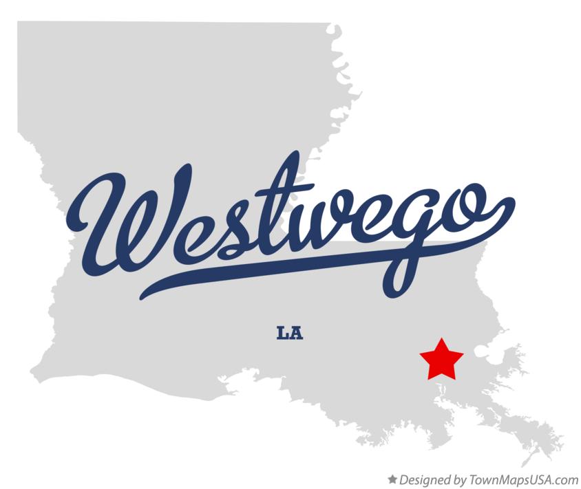 Map of Westwego Louisiana LA