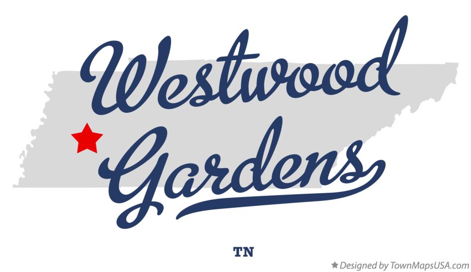 Map of Westwood Gardens Tennessee TN