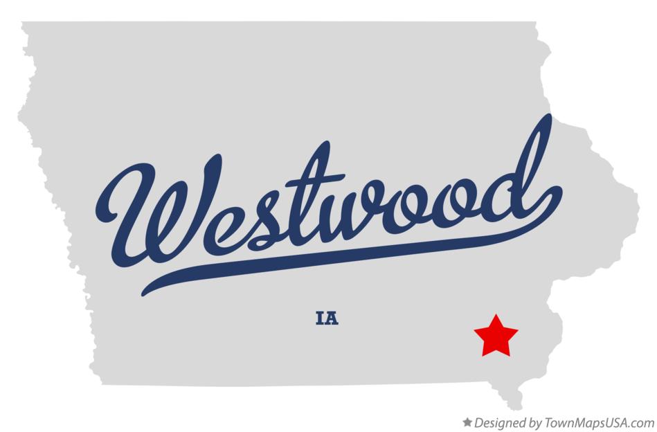 Map of Westwood Iowa IA
