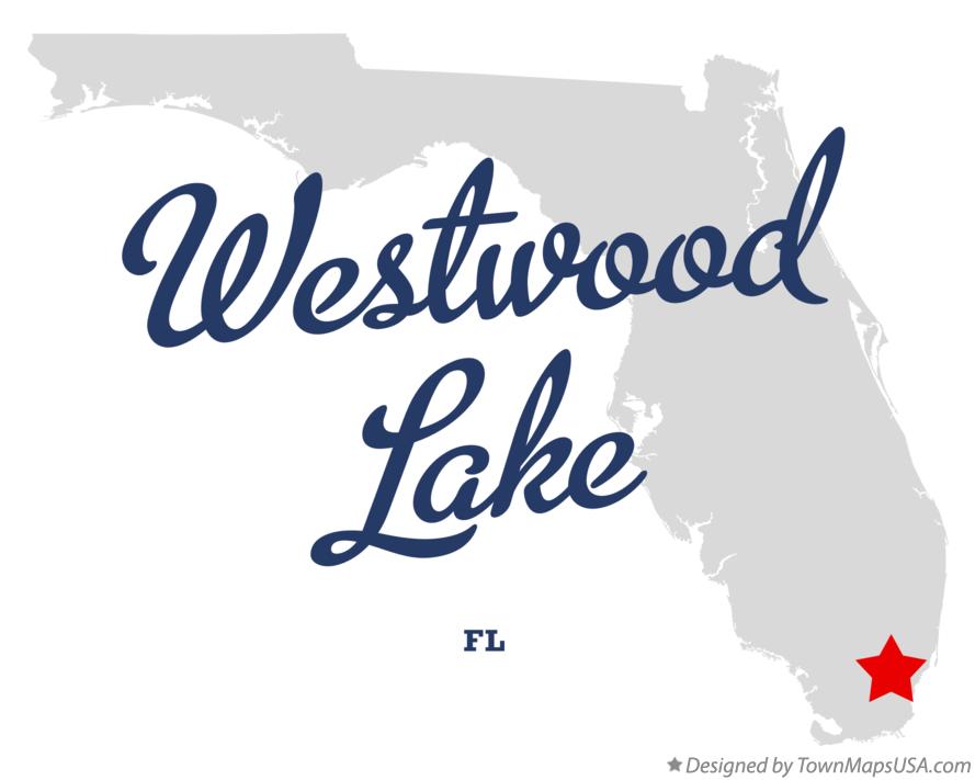Map of Westwood Lake Florida FL