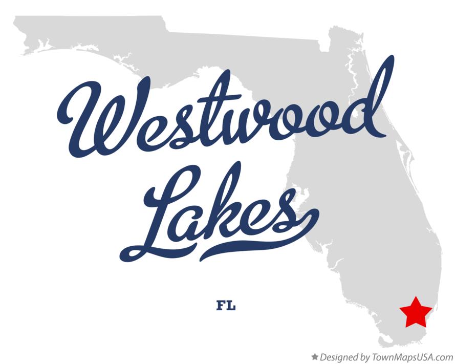 Map of Westwood Lakes Florida FL