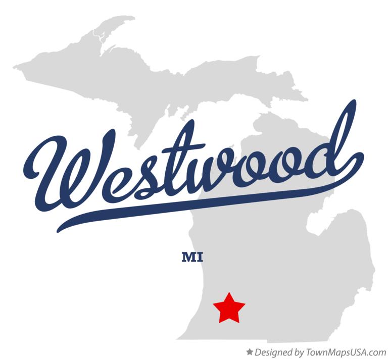 Map of Westwood Michigan MI