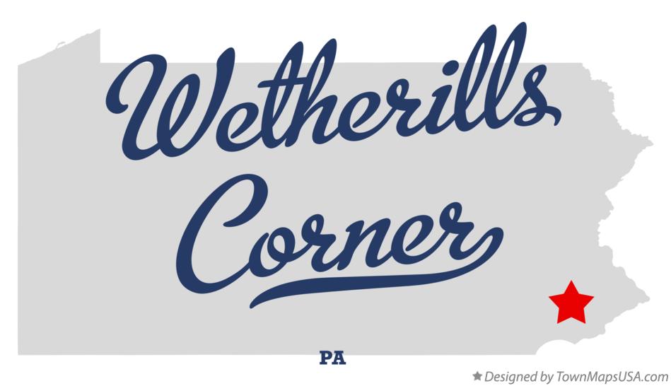 Map of Wetherills Corner Pennsylvania PA