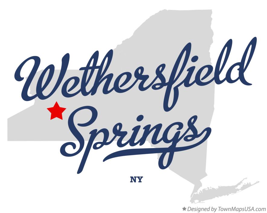 Map of Wethersfield Springs New York NY