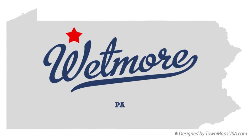 Map of Wetmore Pennsylvania PA
