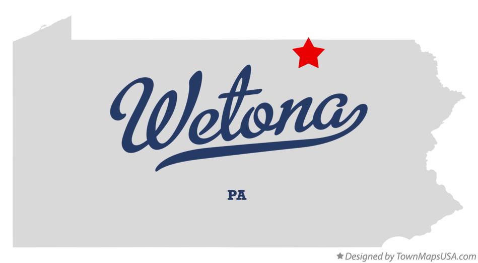 Map of Wetona Pennsylvania PA