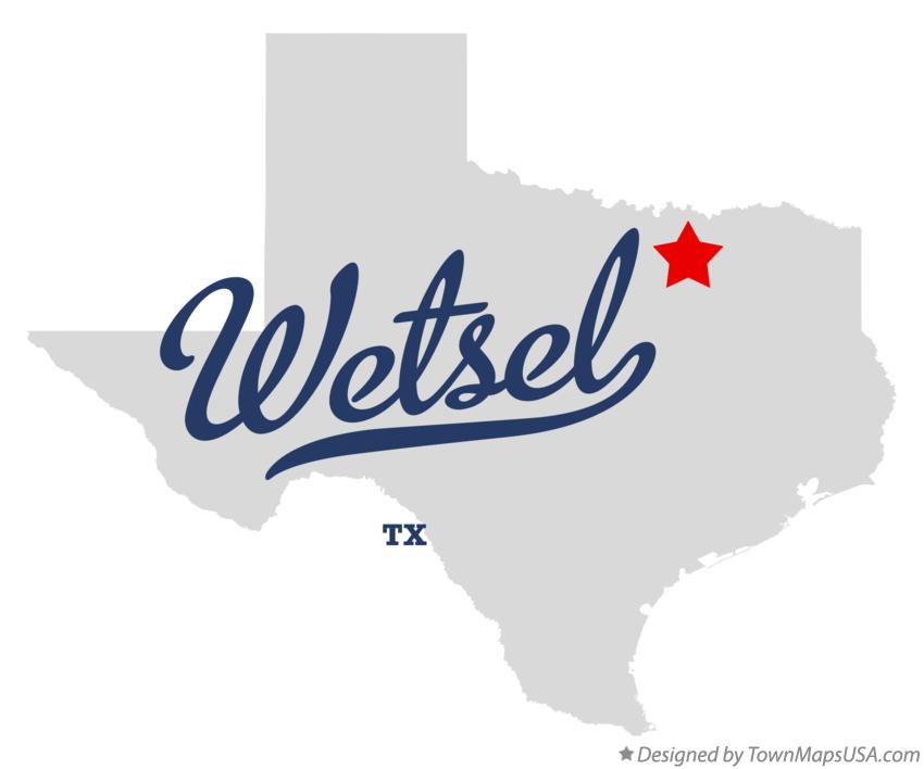 Map of Wetsel Texas TX