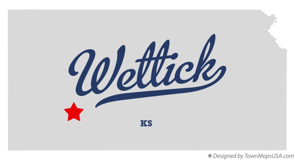 Map of Wettick Kansas KS