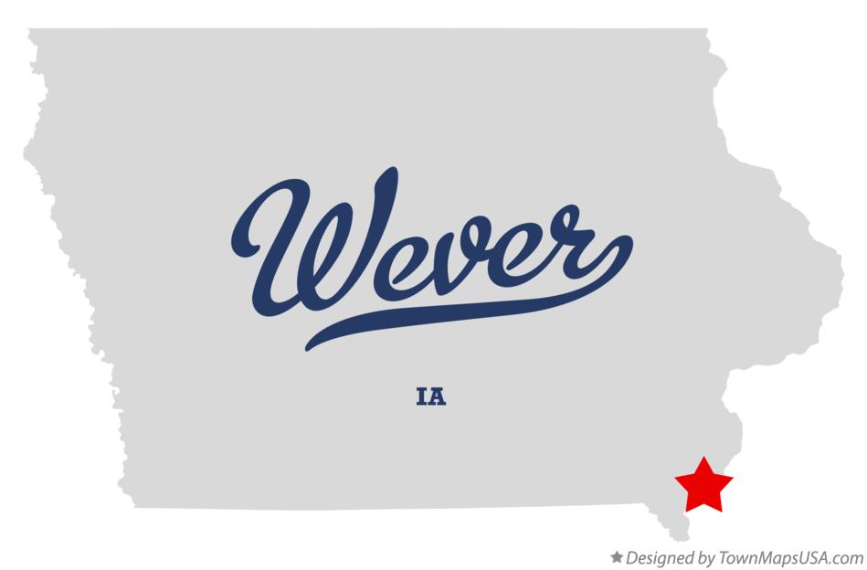 Map of Wever Iowa IA