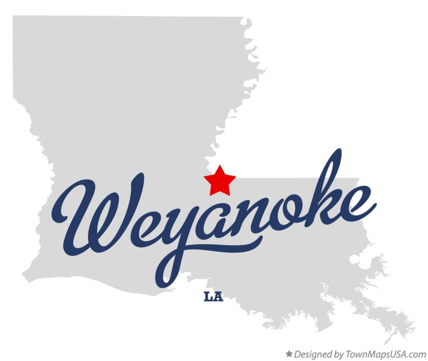 Map of Weyanoke Louisiana LA