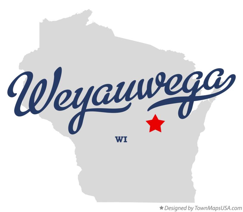 Map of Weyauwega Wisconsin WI