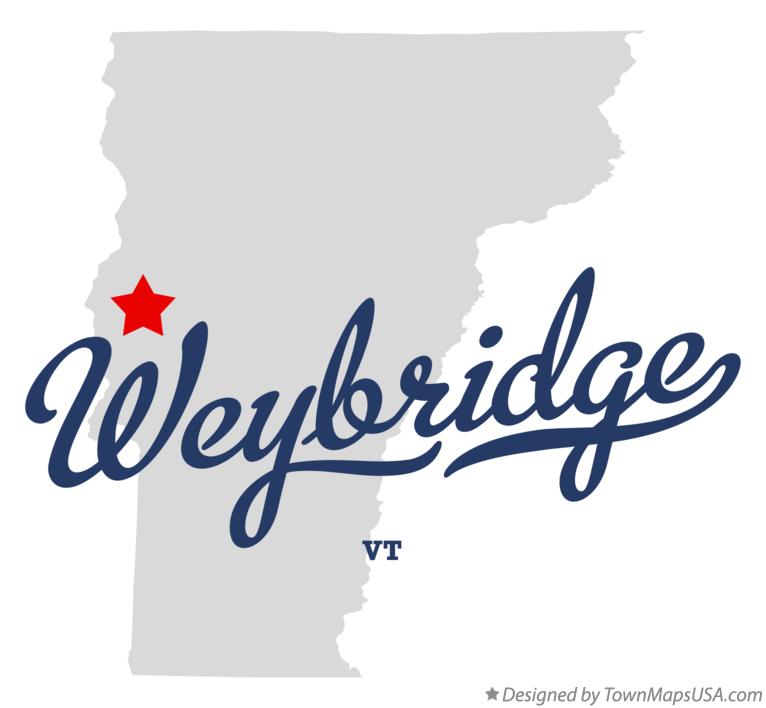Map of Weybridge Vermont VT
