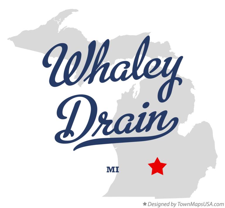 Map of Whaley Drain Michigan MI