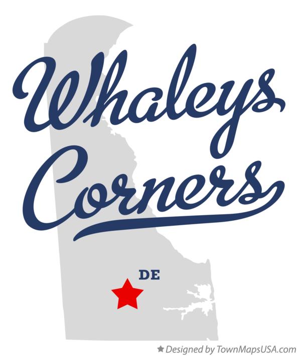 Map of Whaleys Corners Delaware DE