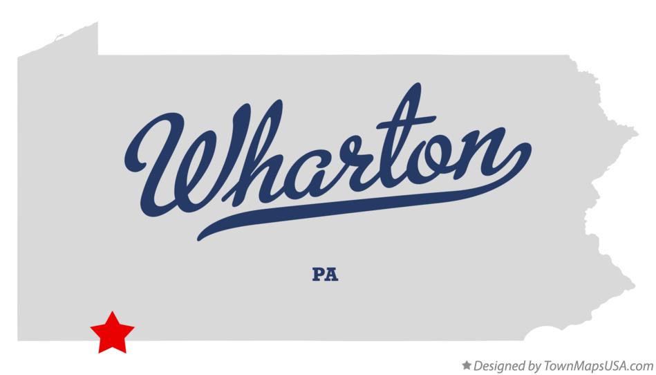 Map of Wharton Pennsylvania PA
