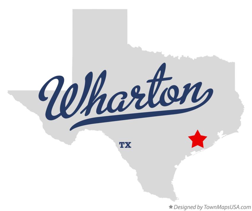 Map of Wharton Texas TX