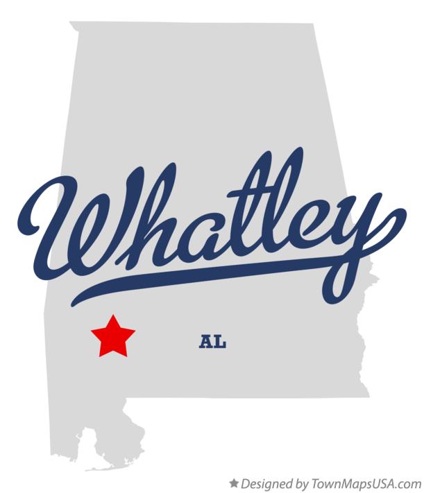 Map of Whatley Alabama AL