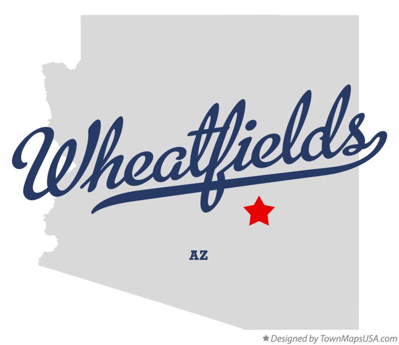 Map of Wheatfields Arizona AZ