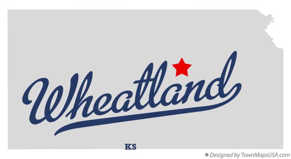 Map of Wheatland Kansas KS