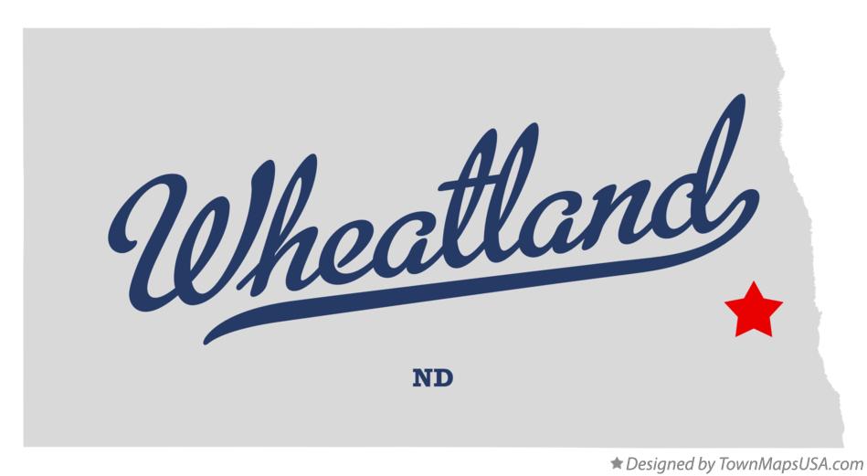 Map of Wheatland North Dakota ND