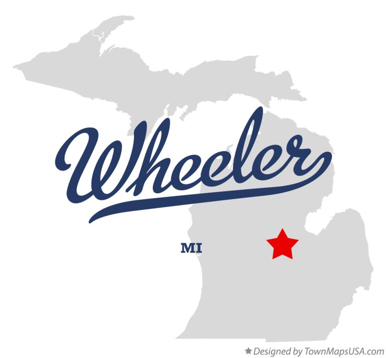 Map of Wheeler Michigan MI