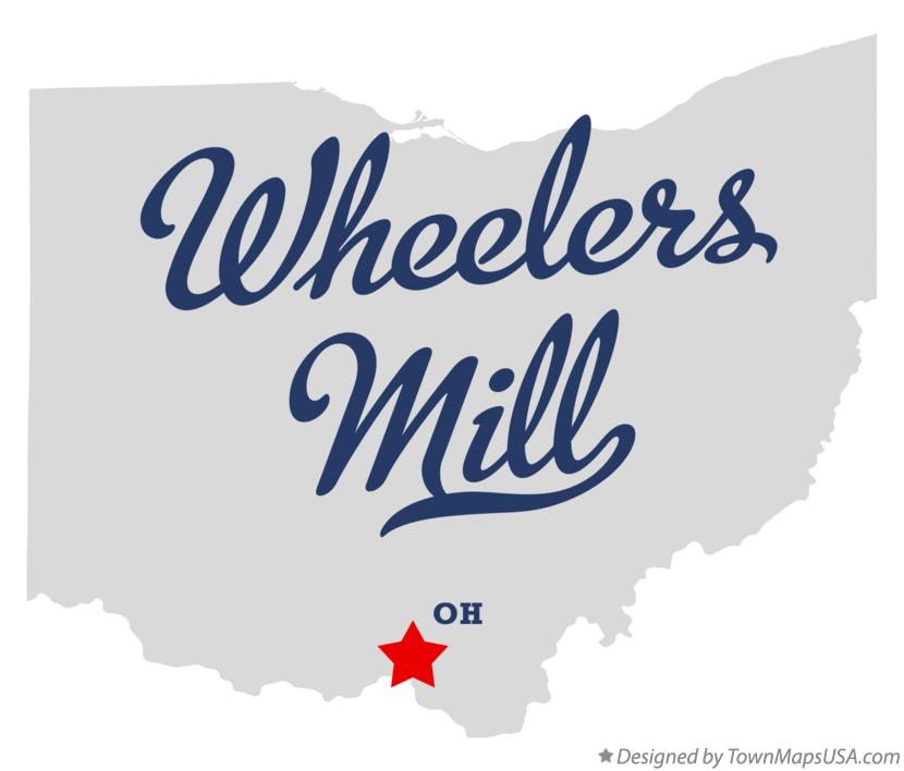 Map of Wheelers Mill Ohio OH