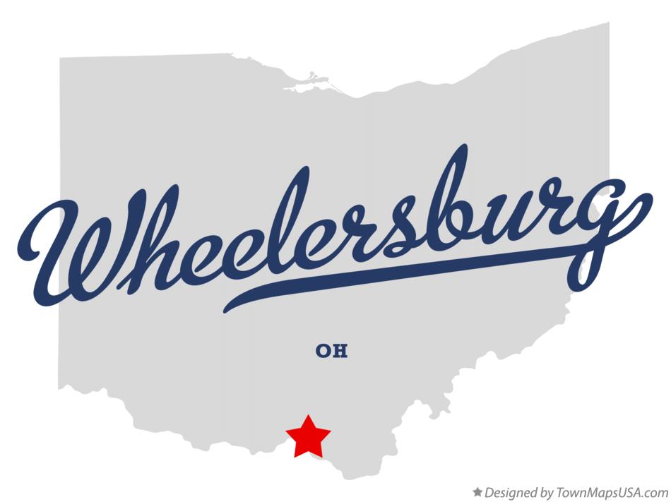 Map of Wheelersburg Ohio OH