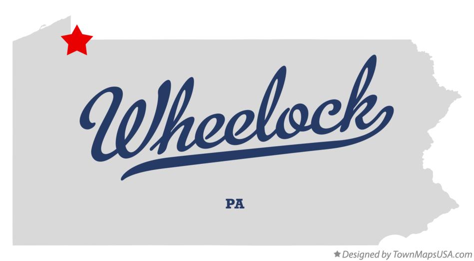 Map of Wheelock Pennsylvania PA