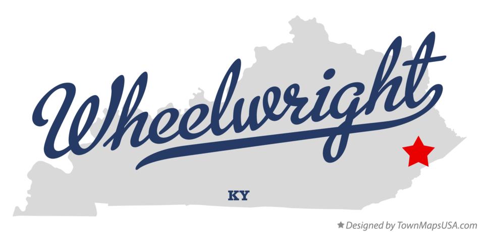 Map of Wheelwright Kentucky KY