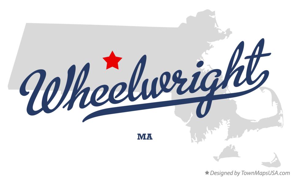 Map of Wheelwright Massachusetts MA