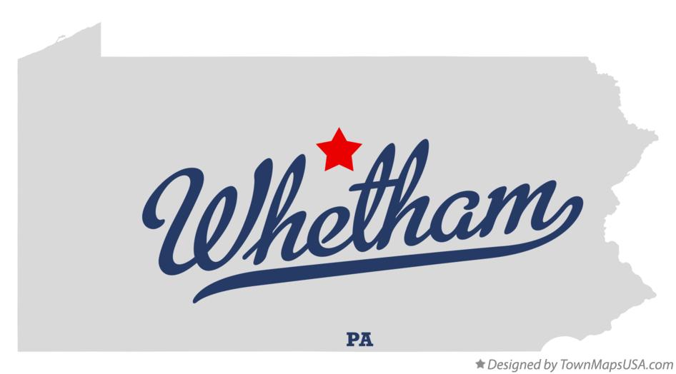 Map of Whetham Pennsylvania PA