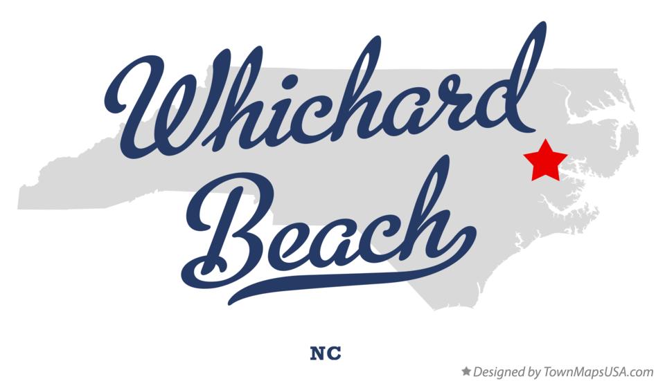 Map of Whichard Beach North Carolina NC