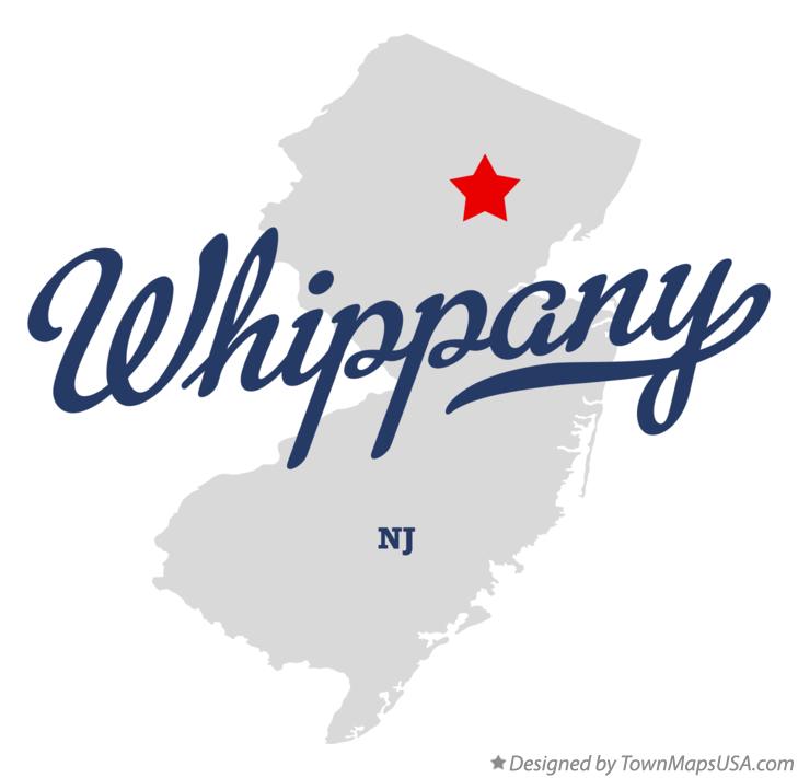 Map of Whippany New Jersey NJ