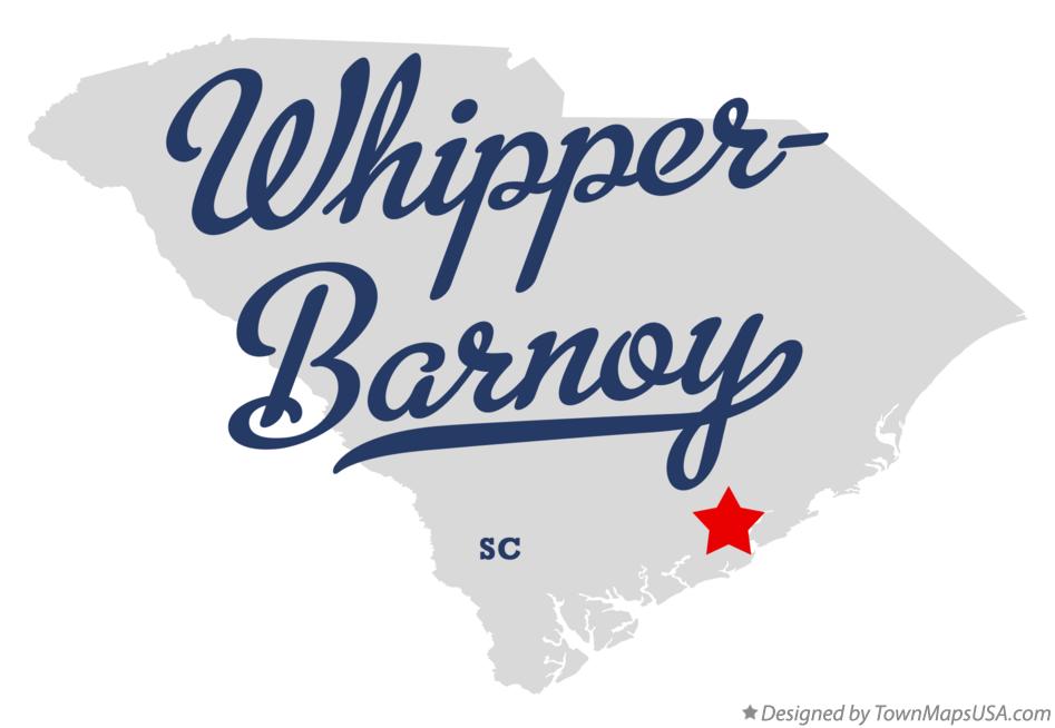 Map of Whipper-Barnoy South Carolina SC