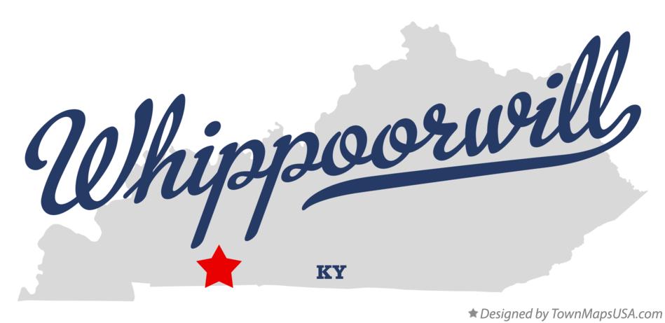 Map of Whippoorwill Kentucky KY