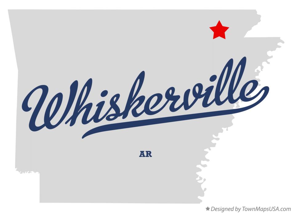 Map of Whiskerville Arkansas AR