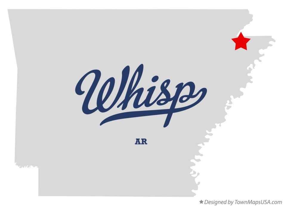 Map of Whisp Arkansas AR